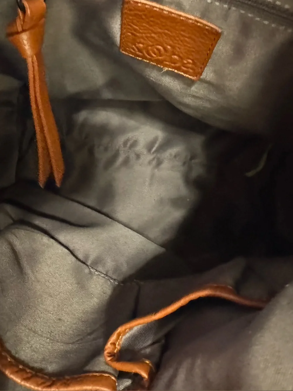 Kooba Brown Pebbled Leather BackPack Quiet Luxury Minimalist Academia Bohemian